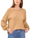 【送料無料】 ヴィンスカムート レディース ニット・セーター アウター Women's Crewneck Raglan Puff-Sleeve Sweater Latte Heather(4)