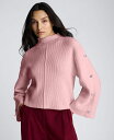 【送料無料】 ケネスコール レディース ニット・セーター アウター Women's Button-Sleeve Mock Neck Sweater Blush Pink