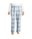 【送料無料】 ランズエンド レディース ナイトウェア アンダーウェア Plus Size Print Flannel Pajama Pants Clear bl...