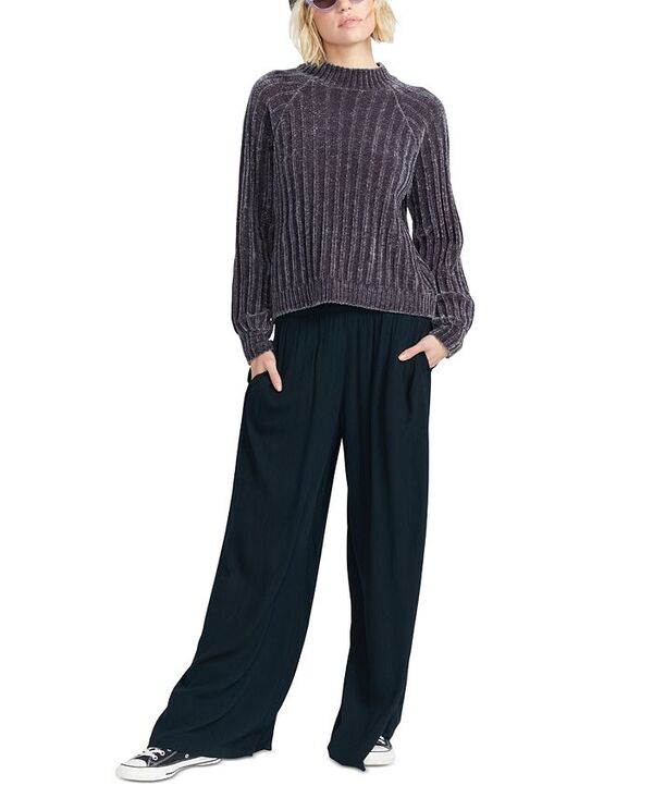 【送料無料】 ボルコム レディース ニット・セーター アウター Juniors' She Savage Mock-Neck Chenille Sweater Dark Grey