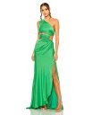 【送料無料】 マックダガル レディース ワンピース トップス Women's Cut Out One Shoulder Satin Gown Spring gr...