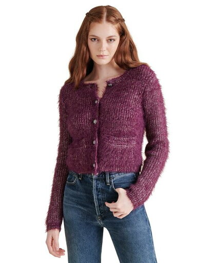 【送料無料】 スティーブ マデン レディース ニット・セーター アウター Women's Maribelle Cardigan Aubergine 【送料無料】 スティーブ マデン レディース ニット・セーター アウター Women's Maribelle Cardigan Aubergine