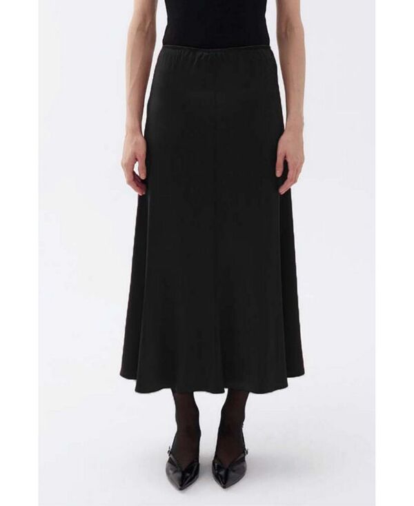 【送料無料】 ノクチューン レディース スカート ボトムス Women's Elastic Waisted Midi Skirt Black