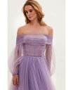 【送料無料】 ミルカ レディース ワンピース トップス Women's Sheer Sleeves Maxi Tulle Dress Lavender