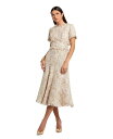 【送料無料】 マックダガル レディース ワンピース トップス Women's Boucle Short Sleeve A Line Midi Dress Blu...