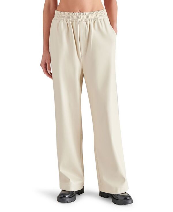 【送料無料】 スティーブ マデン レディース カジュアルパンツ ボトムス Women's Gilda Faux Leather Pants Bone