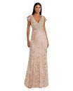【送料無料】 マックダガル レディース ワンピース トップス Women's Embroidered Applique Wrap Over Flutter Sl...