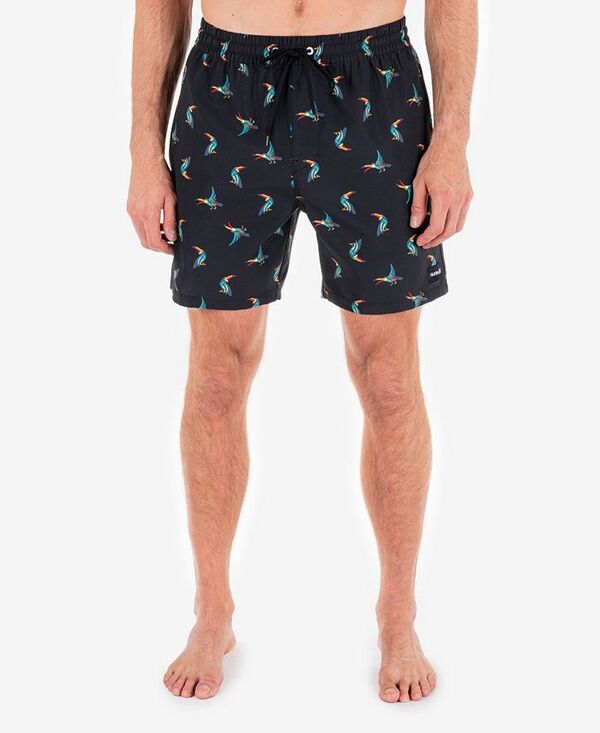 【送料無料】 ハーレー メンズ ハーフパンツ・ショーツ 水着 Men's Cannonball Volley Drawstring 17" Shorts Black Tonal