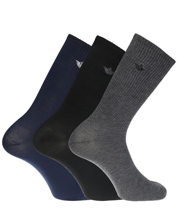 【送料無料】 ドッカーズ メンズ 靴下 アンダーウェア Men's Performance Socks - 3 and 6 -Pairs Athletic and Dress Crew Socks Navy multi (3 pairs)