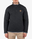 【送料無料】 ハーレー メンズ パーカー・スウェット アウター Men's Middleton Quilted 1/4 Zip Sweatshirt Dark Stone Grey(4)