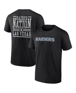 【送料無料】 ファナティクス メンズ Tシャツ トップス Men's Black Las Vegas Raiders Home Field Advantage T-shirt Black