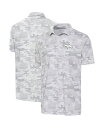 【送料無料】 アンティグア メンズ ポロシャツ トップス Men's White Denver Broncos Anthracite Logo Collide ...
