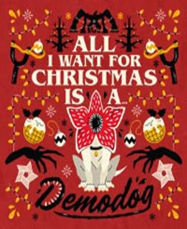 【送料無料】 フィフスサン メンズ Tシャツ トップス Men's Christmas Demodog Short Sleeve T-Shirt Red