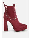 【送料無料】 ロンドンラグ レディース ブーツ・レインブーツ シューズ Dalton Studs Embellished High Ankle Boots Bu...