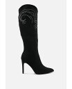 【送料無料】 ロンドンラグ レディース ブーツ・レインブーツ シューズ Becks Rhinestone Patterned Calf Boots Black