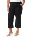 【送料無料】 グロリアバンデービルト レディース カジュアルパンツ ボトムス Plus Size Shape Effect Wide-Leg Cropped Pants Black