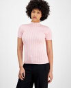 【送料無料】 バースリー レディース シャツ トップス Women's Ribbed Cap-Sleeve Sweater Rosebud