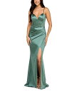 【送料無料】 エメラルドサンデー レディース ワンピース トップス Juniors' Corset-Front Cutout-Back Gown Moss
