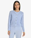 【送料無料】 カルバンクライン レディース ニット・セーター アウター Women's Open-Knit Cardigan Sweater Sky(4)