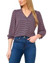 【送料無料】 セセ レディース シャツ トップス Women's Ruffled V-Neck Button-Front Blouse Soft Peach(4)
