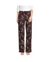 【送料無料】 ランズエンド レディース ナイトウェア アンダーウェア Women's Print Flannel Pajama Pants Rich burgu...