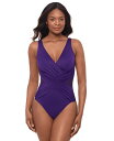 【送料無料】 ミラクルスーツ レディース 上下セット 水着 Illusionist Crossover Allover Slimming One-Piece S...