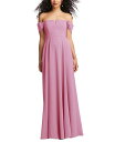 【送料無料】 ドレッシーコレクション レディース ワンピース トップス Plus Size Off-the-Shoulder Pleated Cap Sleev...