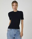 【送料無料】 フレンチコネクション レディース ニット・セーター アウター Women's Mozza Short-Sleeve Contrast-Trim Cotton Sweater Top Marine/Porcelain Cream(4)