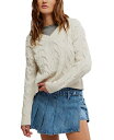 【送料無料】 フリーピープル レディース ニット・セーター アウター Women's Washed Cable-Knit V-Neck Sweater Opti...