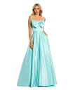 【送料無料】 マックダガル レディース ワンピース トップス Women's Strapless A-Line Ballgown Aqua
