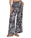 【送料無料】 エラン レディース カジュアルパンツ ボトムス Women's Maldives Floral-Print Wide-Leg Pants Black Maldives Print