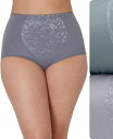 【送料無料】 バリ レディース パンツ アンダーウェア Women's Firm Control Tummy Panel 2 Pack X710 Shale Grey/Purple Iris(4)