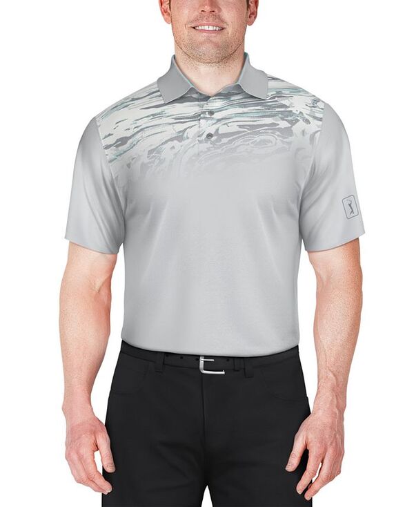 ̵ ԡĥ  ݥ ȥåץ Men's Marble Ombre Golf Polo Shirt Gra...