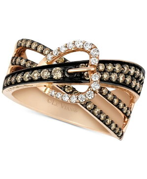 ル ヴァン レディース リング アクセサリー Chocolatier® Gladiator Weave Diamond Belt Buckle Ring (9/10 ct. t.w.) in 14k Rose Gold Rose Gold