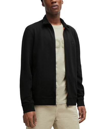 【送料無料】 ヒューゴボス メンズ ジャケット・ブルゾン アウター Men's Logo Badge Zip-Up Jacket Black 【送料無料】 ヒューゴボス メンズ ジャケット・ブルゾン アウター Men's Logo Badge Zip-Up Jacket Black