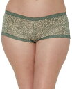 【送料無料】 メイデンフォーム レディース パンツ アンダーウェア Lace Trim Microfiber Boyshort Underwear 40760 Pewter Green Brushed Daisy Texture Prt (A139)(4)