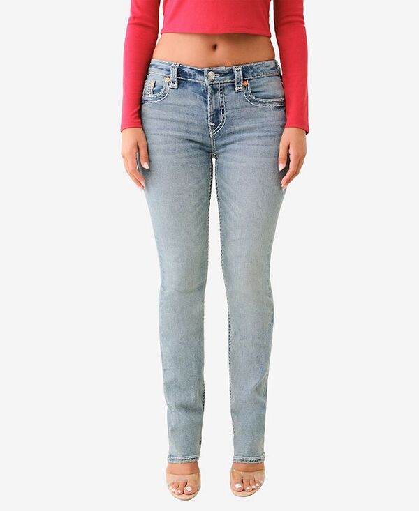 【送料無料】 トゥルーレリジョン レディース デニムパンツ ボトムス Women's Billie Mid Rise Super T Straight Jeans Penelope