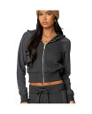 【送料無料】 アディクテッド レディース ニット・セーター アウター Women's Chandler Waffle Hooded Cardigan Gray
