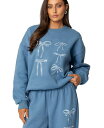 【送料無料】 アディクテッド レディース パーカー・スウェット アウター Women's Bow Bliss Oversized Sweatshirt Blue|詳細画像