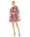 【送料無料】 マックダガル レディース ワンピース トップス Women's Floral Printed Cape Mini Dress Floral mul...