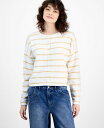 【送料無料】 アンドノウディス レディース ニット・セーター アウター Women's Striped Button Front Cardigan Cream & Tan Stripe(4)