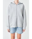 【送料無料】 グレー ラブ レディース パーカー・スウェット アウター Women's Zip Up Hoodie Grey(4)