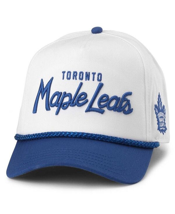 【送料無料】 アメリカンニードル メンズ 帽子 アクセサリー Men's White/Blue Toronto Maple Leafs Roscoe Washed Twill Adjustable Hat White Blue
