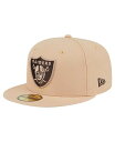 【送料無料】 ニューエラ メンズ 帽子 アクセサリー Men's Tan Las Vegas Raiders Candied Pecan 59FIFTY Fitted Hat Tan(4)