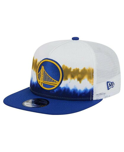 【送料無料】 ニューエラ メンズ 帽子 アクセサリー Men's White/Royal Golden State Warriors Dip-Dye 9FIFTY A-Frame Trucker Snapback Hat White Royal 【送料無料】 ニューエラ メンズ 帽子 アクセサリー Men's White/Royal Golden State Warriors Dip-Dye 9FIFTY A-Frame Trucker Snapback Hat White Royal