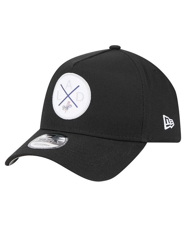 【送料無料】 ニューエラ メンズ 帽子 アクセサリー Men's Black Los Angeles Dodgers 9FORTY A-Frame Adjustable Hat Black