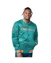 【送料無料】 スターター メンズ ジャケット・ブルゾン アウター Men's Aqua/Orange Miami Dolphins Closer Reversible Satin Full-Snap Jacket Aqua Orange