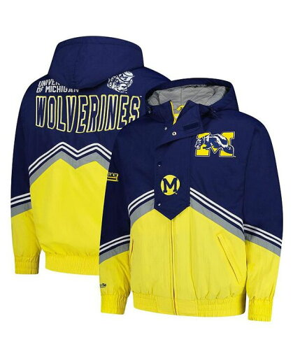 【送料無料】 ミッチェル&ネス メンズ ジャケット・ブルゾン アウター Men's Navy/Maize Michigan Wolverines Throw It Back Retro Full-Zip Windbreaker Jacket Navy Maize 【送料無料】 ミッチェル&ネス メンズ ジャケット・ブルゾン アウター Men's Navy/Maize Michigan Wolverines Throw It Back Retro Full-Zip Windbreaker Jacket Navy Maize