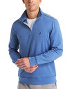【送料無料】 ナウティカ メンズ パーカー・スウェット アウター Men's Quarter Zip Fleece Sweatshirt Bolt Blue