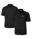 【送料無料】 カッターアンドバック メンズ ポロシャツ トップス Men's Heathered Black Los Angeles Dodgers Advan...